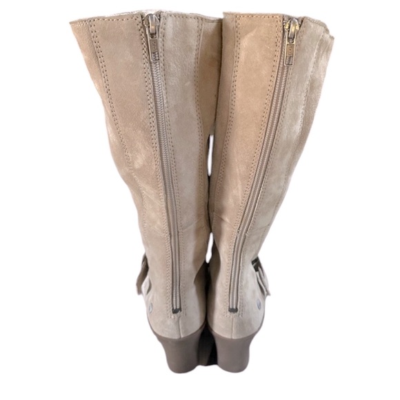 Natural Suede Wedge UGG Boots Side Buckle RearZipper Fully Lined Size 7 NWOT - Picture 5 of 12